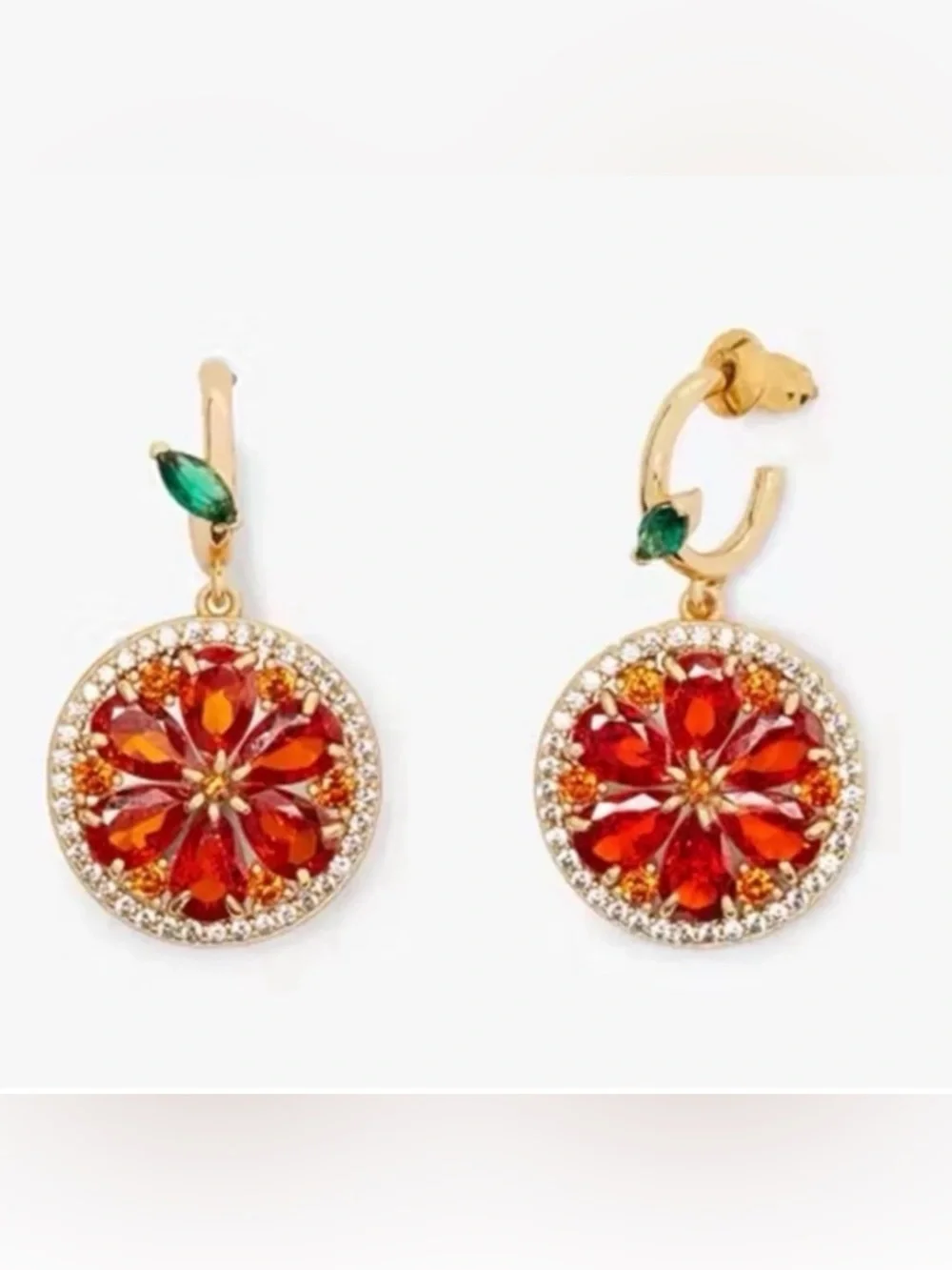 Kate Spade New York Sweet Citrus Huggie earrings NWT - Picture 7 of 9